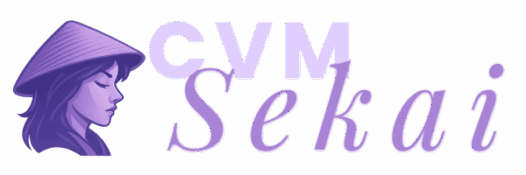 CVM Sekai logo – silhouette with text