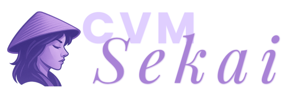 CVM Sekai logo – silhouette with text