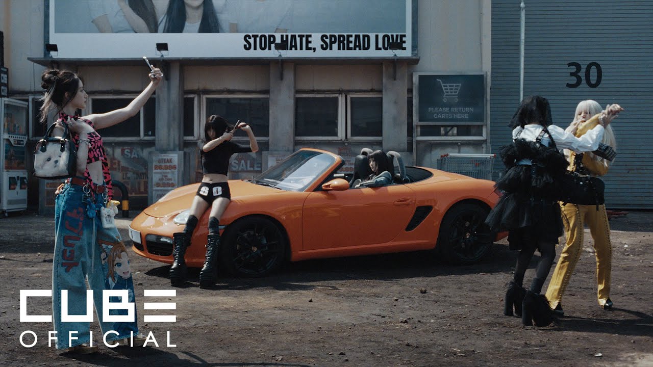 i-dle in the Good Thing official music video