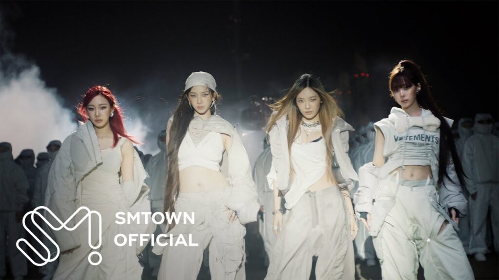 aespa in the Dirty Work official music video