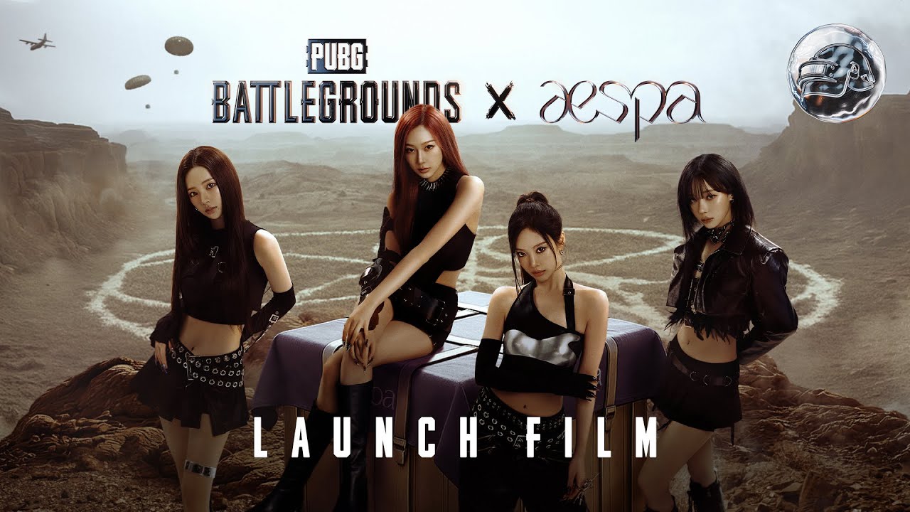 aespa in the official Dark Arts PUBG collaboration film