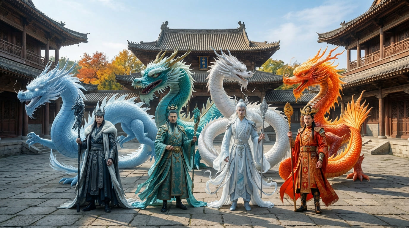 The Dragon Kings of the Four Seas (四海龙王)