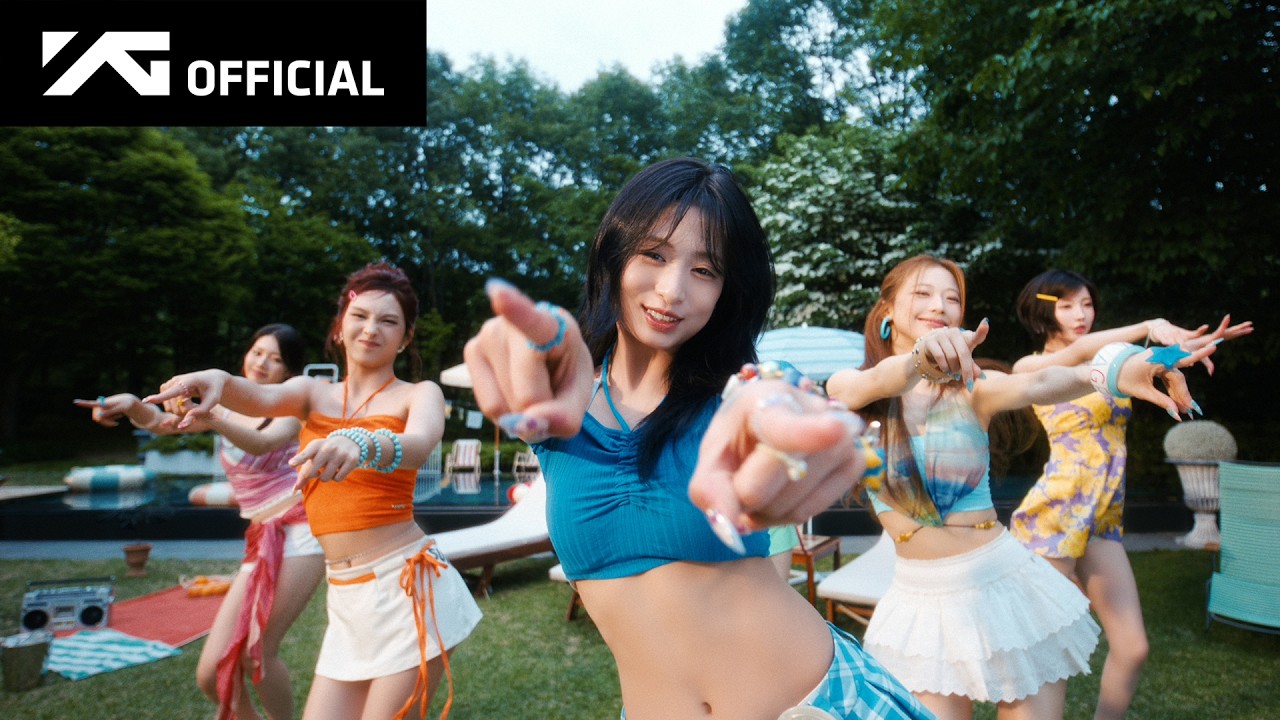 BABYMONSTER members together in the official I LIKE IT music video