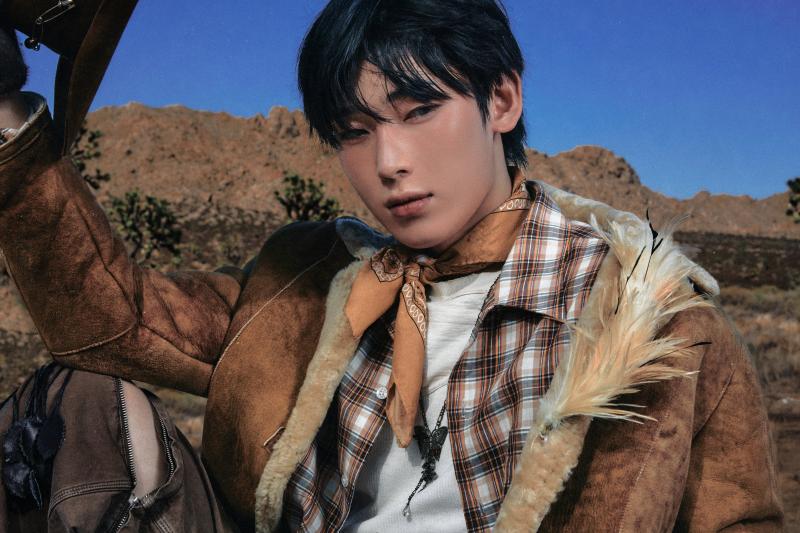 Sunoo of ENHYPEN in a full-color promotional portrait