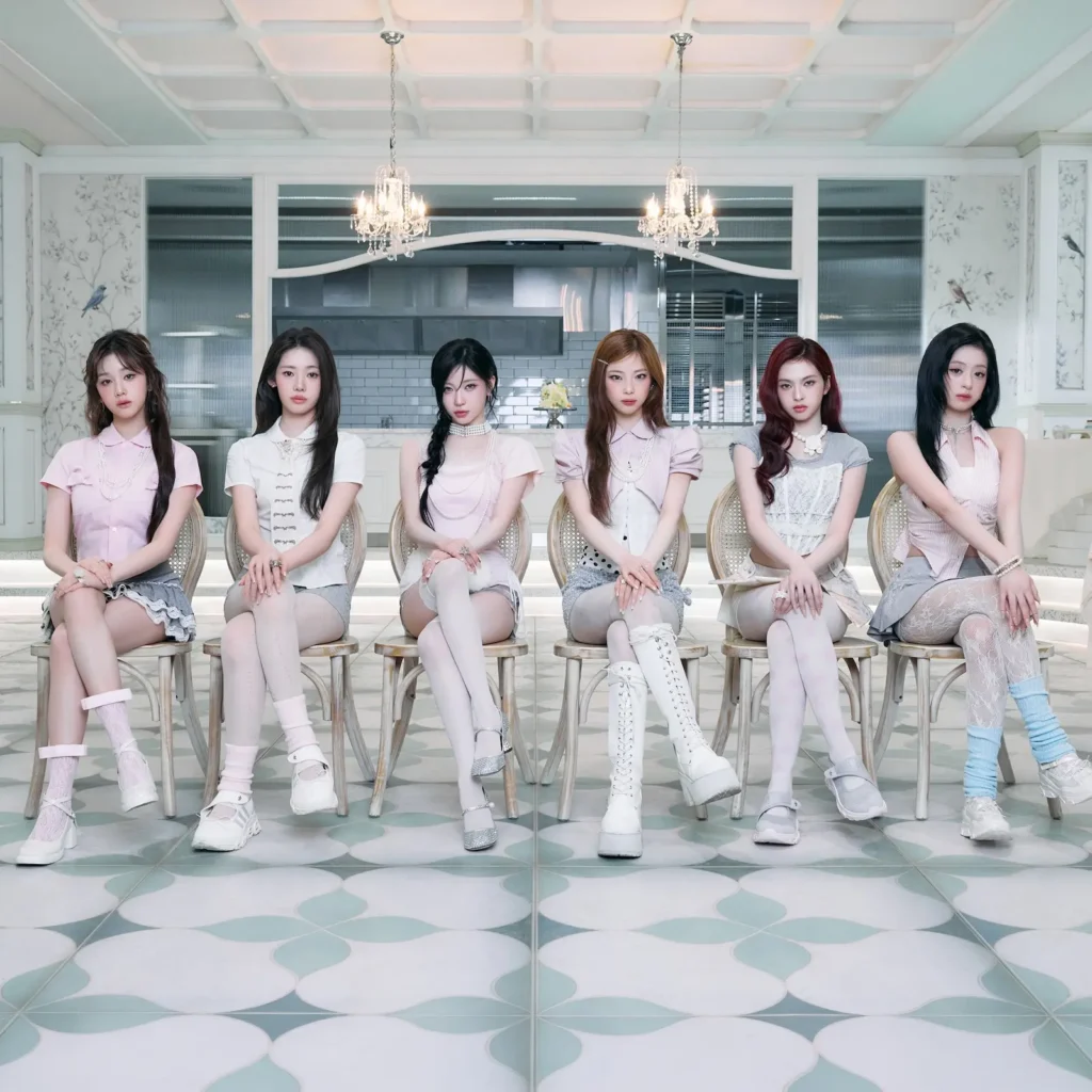 BABYMONSTER members in an official 2026 group portrait for the MOON music video rollout