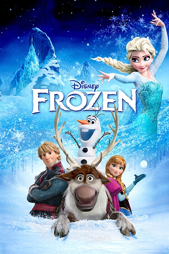 Elsa, Anna, Olaf, Kristoff, and Sven in Disney’s Frozen