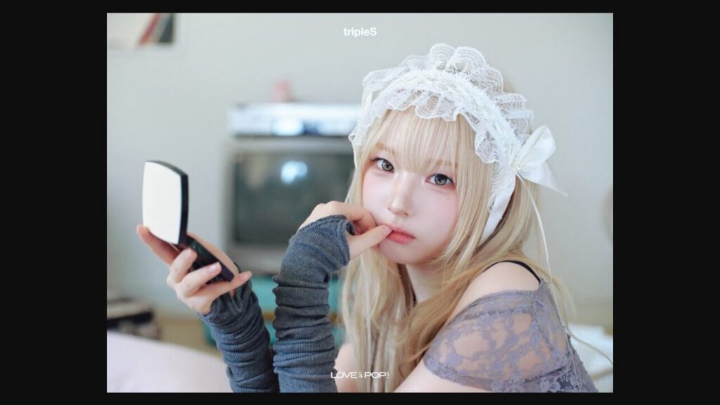 Jeong HaYeon of tripleS in an official concept portrait