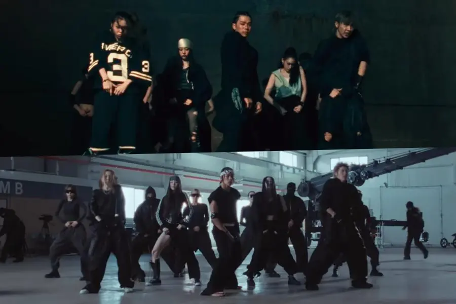 ALLDAY PROJECT members Annie, Tarzzan, Bailey, Woochan, and Youngseo during the WICKED debut rollout