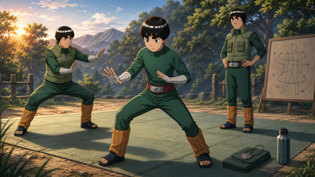 Metal Lee trains with Rock Lee and Might Guy while carrying anxiety in Boruto Episode 70