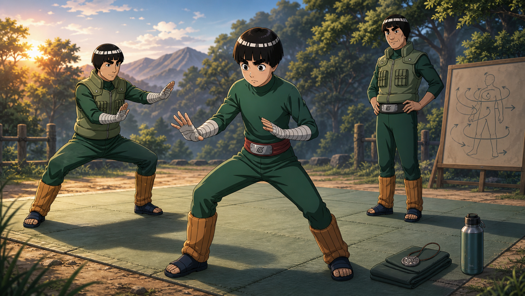 Metal Lee trains with Rock Lee and Might Guy while carrying anxiety in Boruto Episode 70