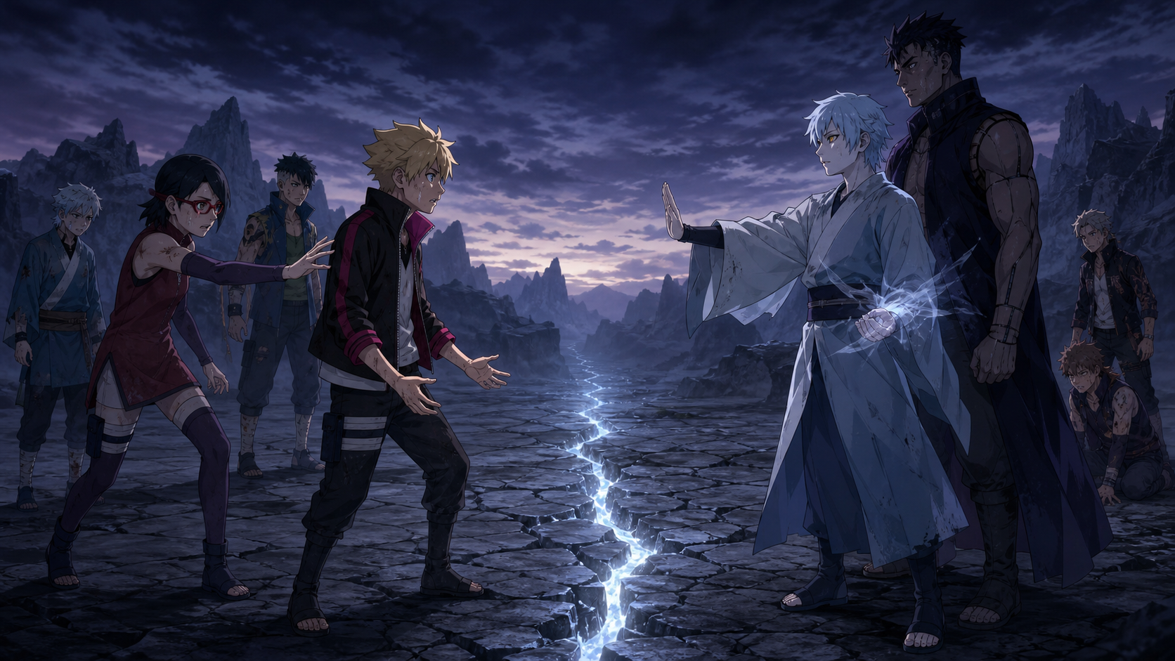 Mitsuki rejects Boruto’s demand to return while Kokuyō watches in Episode 79
