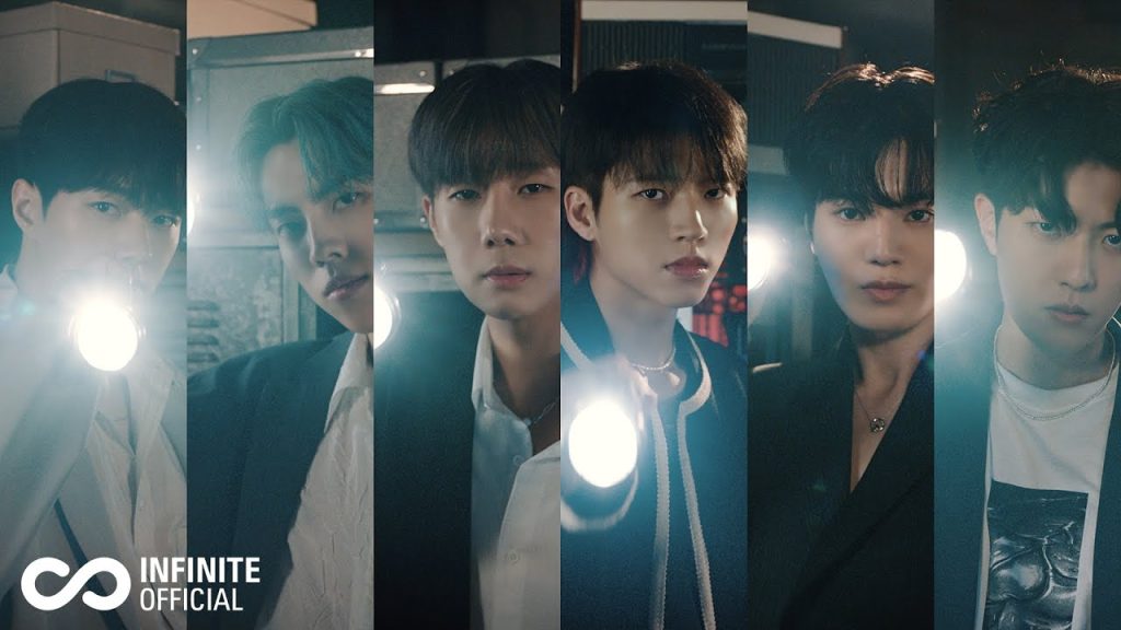 BX, Seunghun, Yonghee, Bae Jinyoung and Hyunsuk together in a real CIX official-video frame.