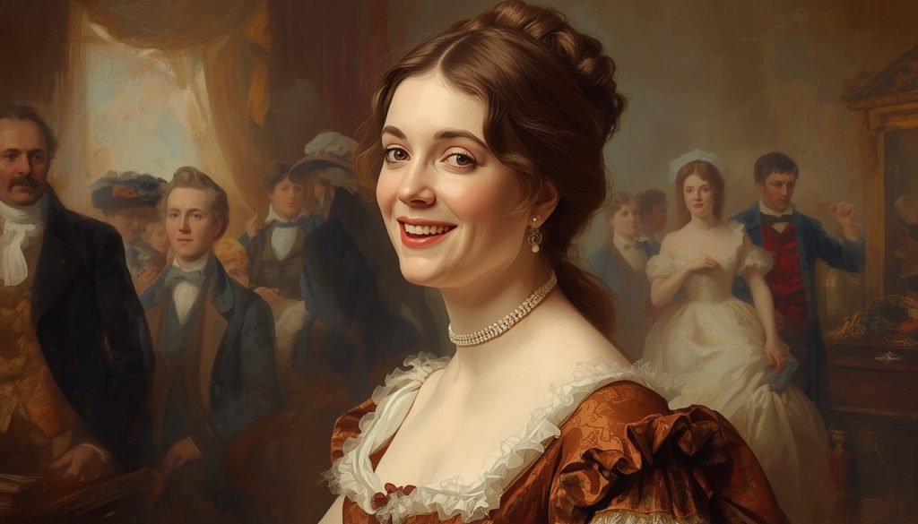 Original fan art of Susanna, Lady Dinsmore