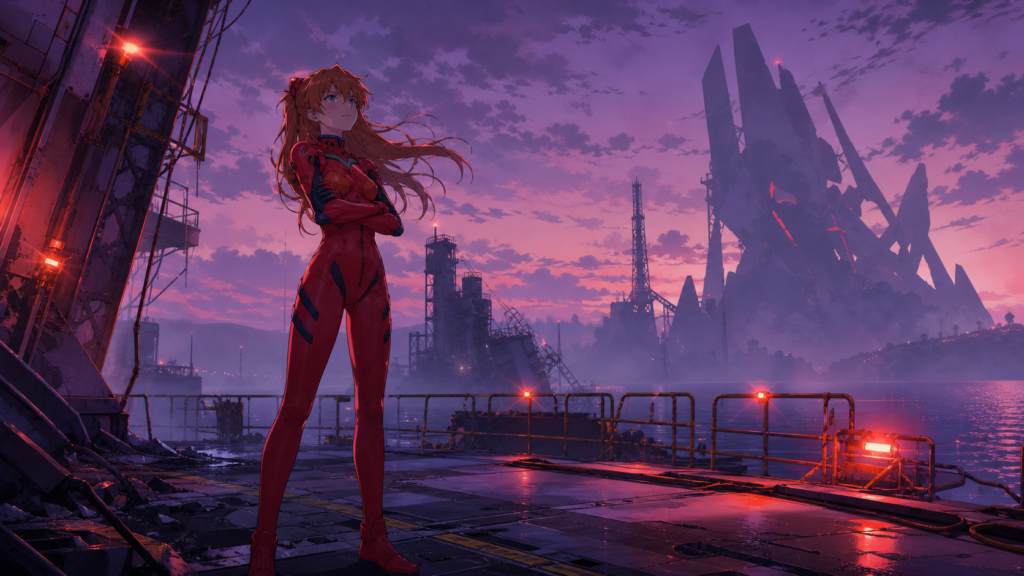 Original fan art portrait of Asuka Langley Soryu from Evangelion