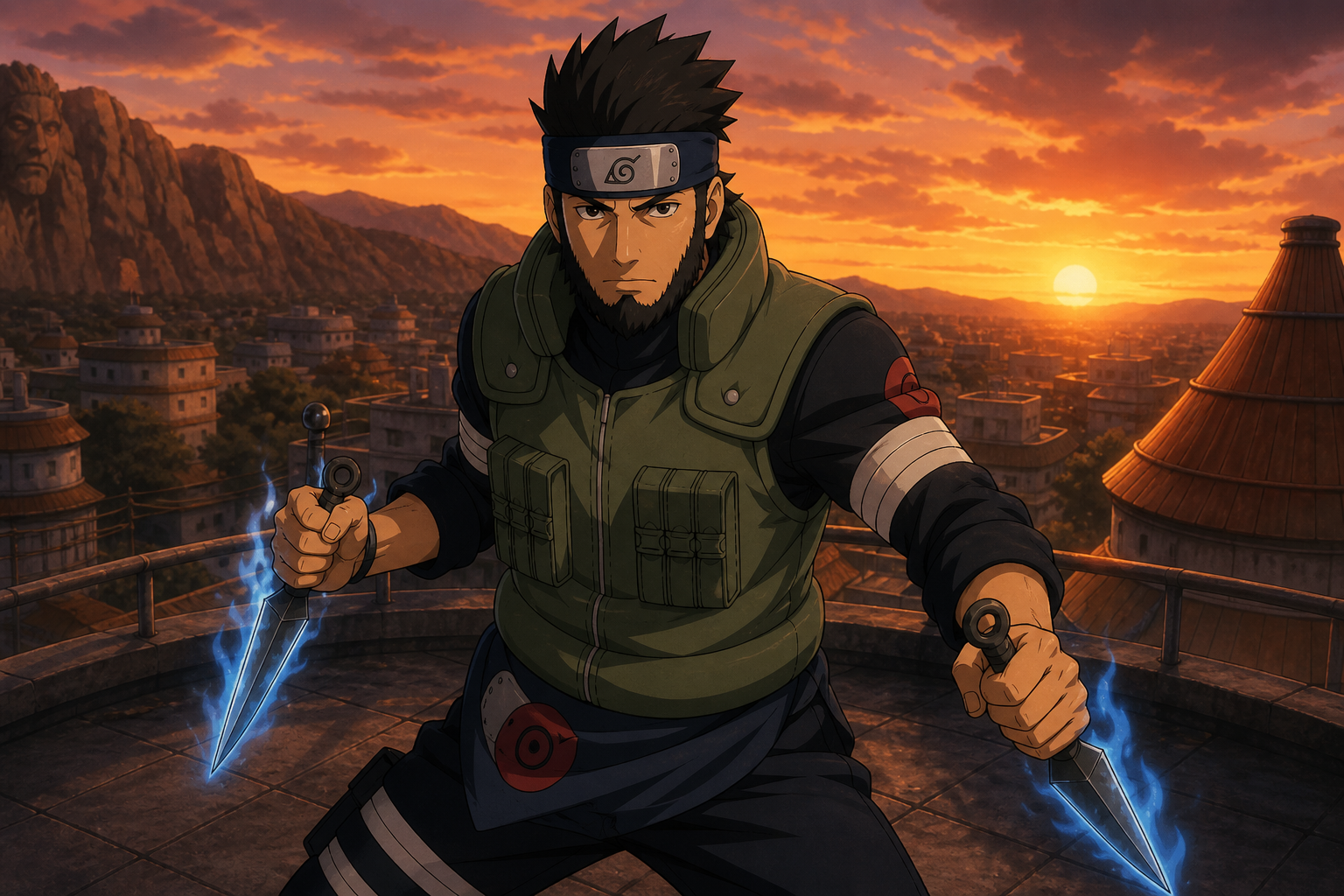 Asuma Sarutobi — Naruto character profile featured artwork