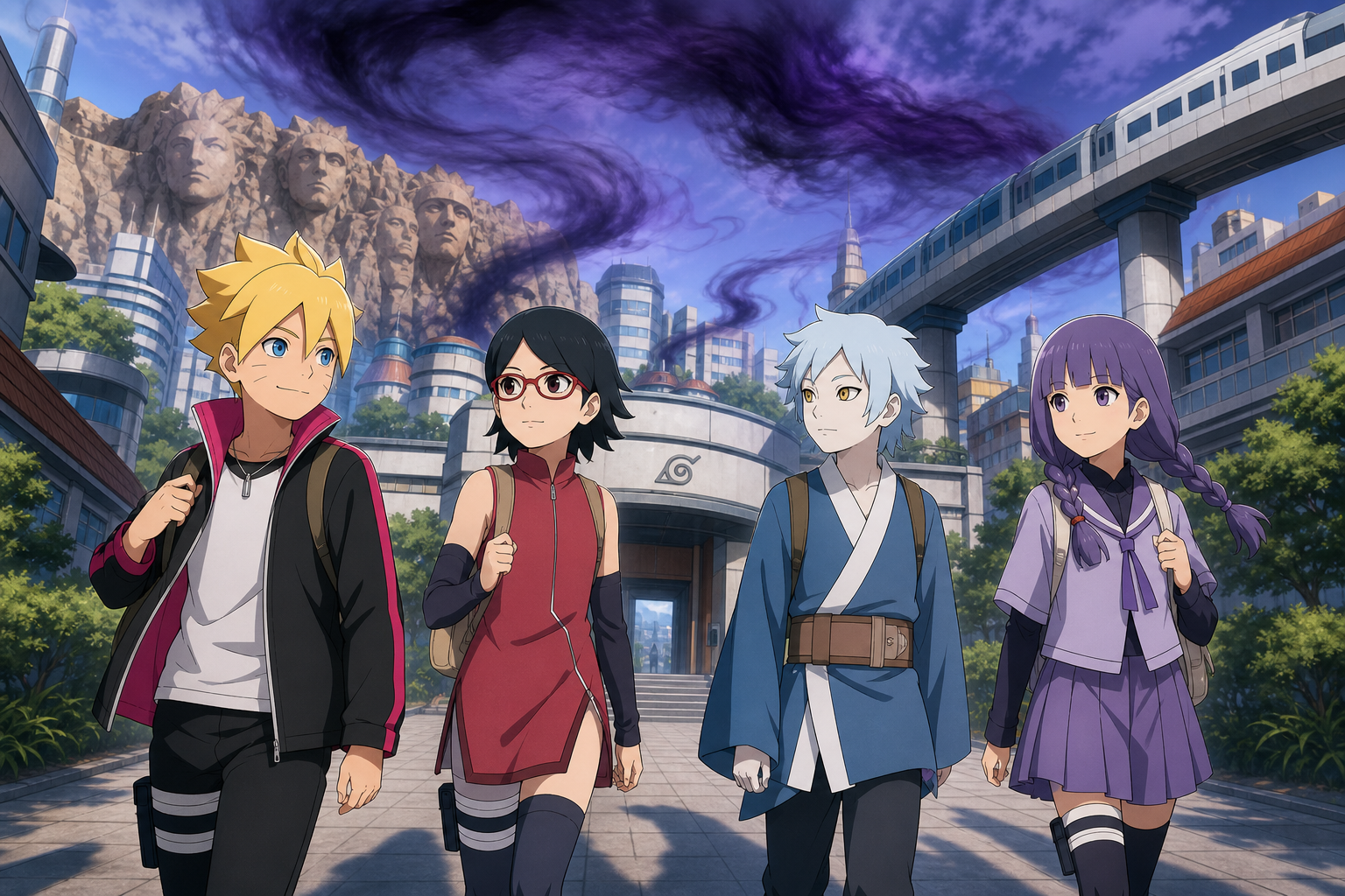 Boruto, Sarada, Mitsuki and classmates begin the Academy Entrance Arc