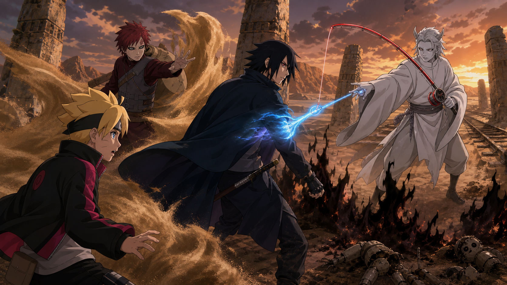 Urashiki steals Sasuke’s chakra while Gaara protects Boruto in Boruto Episode 120