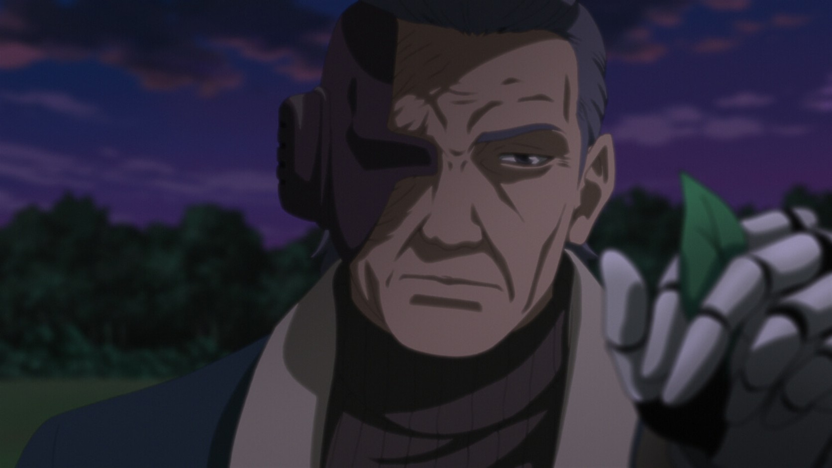 Ao raises his scientific ninja prosthetic hand while remembering the Fourth Great Ninja War in Boruto Episode 178