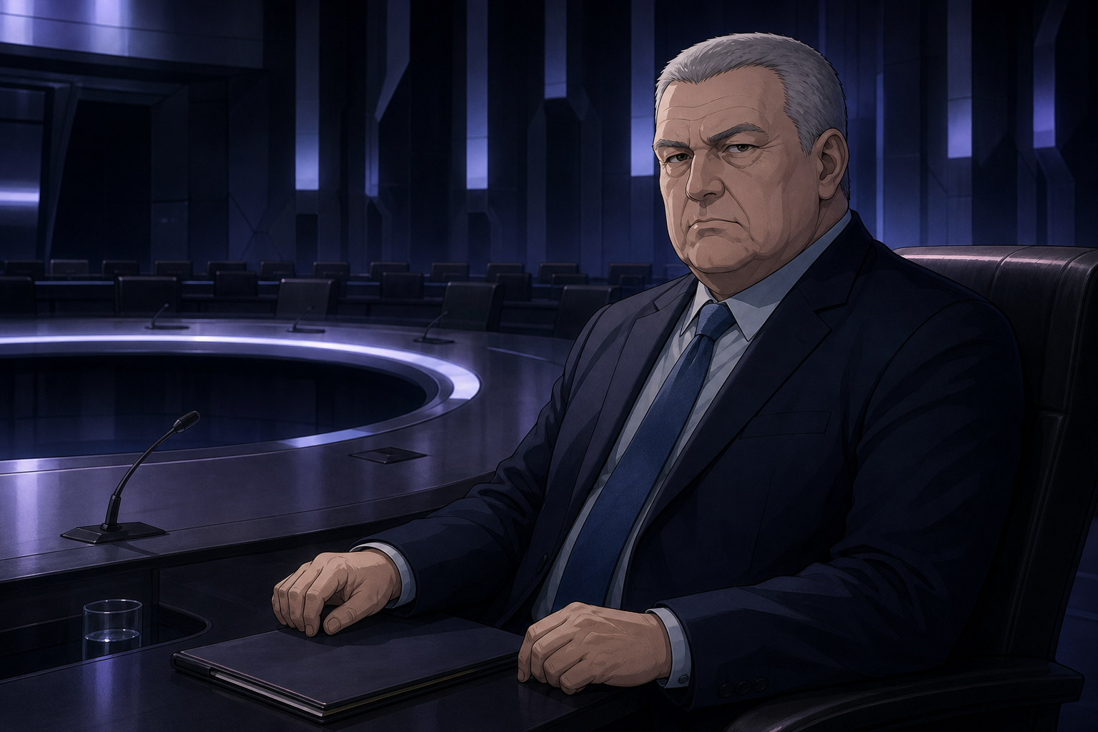 Committeeman D Evangelion character profile artwork