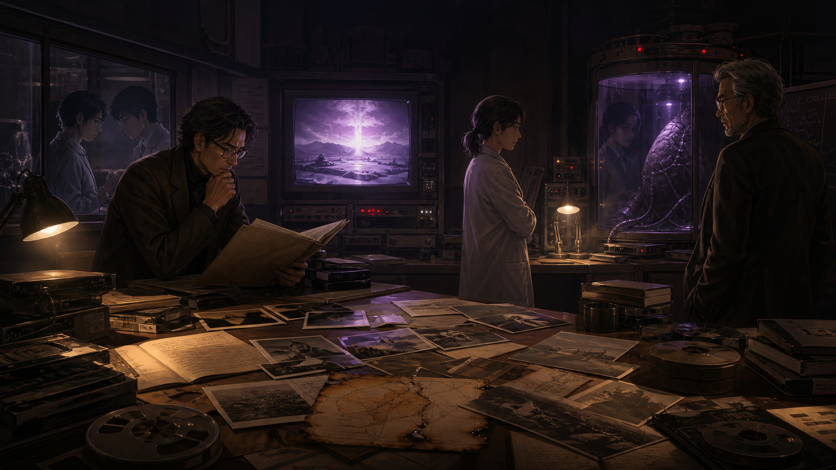 Fuyutsuki remembers Yui Ikari, Gendo, Naoko Akagi, and NERV’s origins while Kaji faces his final mission in Episode 21 fan art