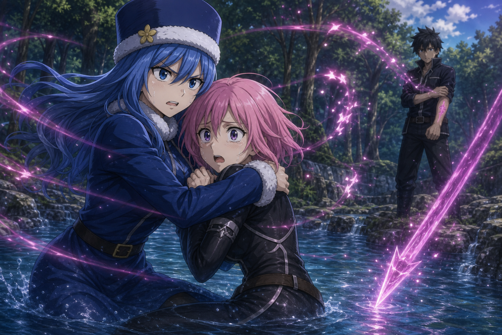 Juvia stops Meredy's suicide attempt as their sensory link to Gray softens in Fairy Tail Episode 111