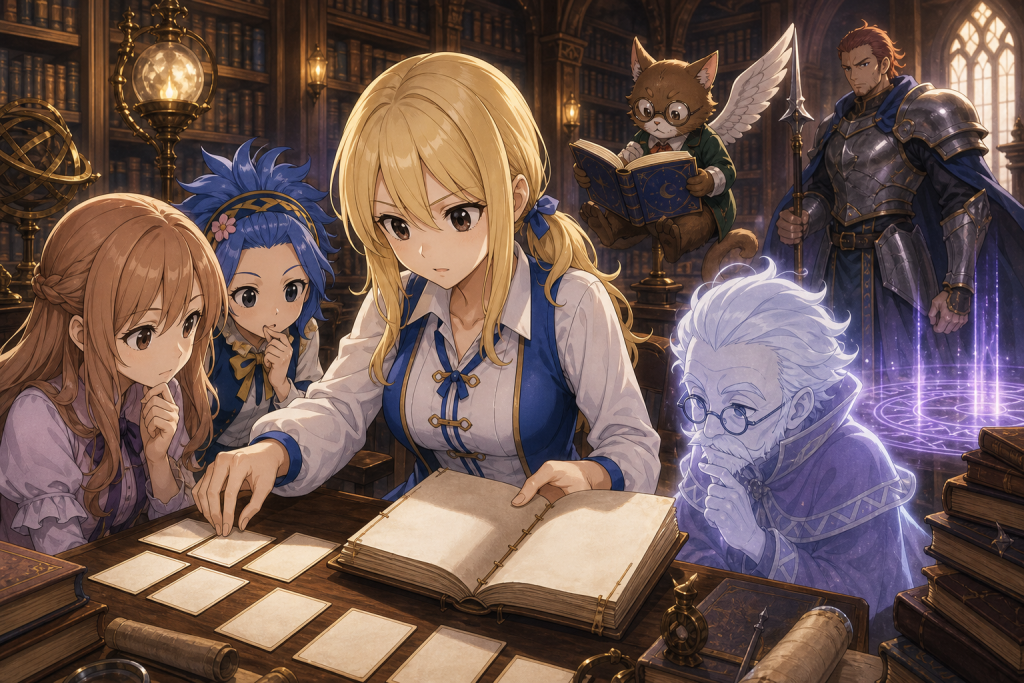 Lucy, Michelle, Levy, and Crux solve Jude’s blank-book clue as Samuel memorizes the Key of the Starry Heavens picture book