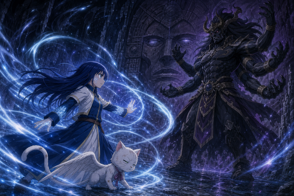 Wendy entering Dragon Force beside exhausted Carla while Ezel guards Face in Cowbane Canyon