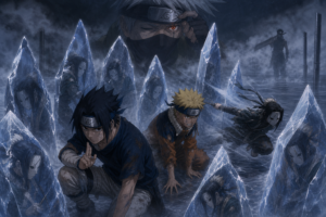 Sasuke and Naruto endure Haku’s ice mirrors while Kakashi confronts Zabuza through killing mist in Naruto Episode 15