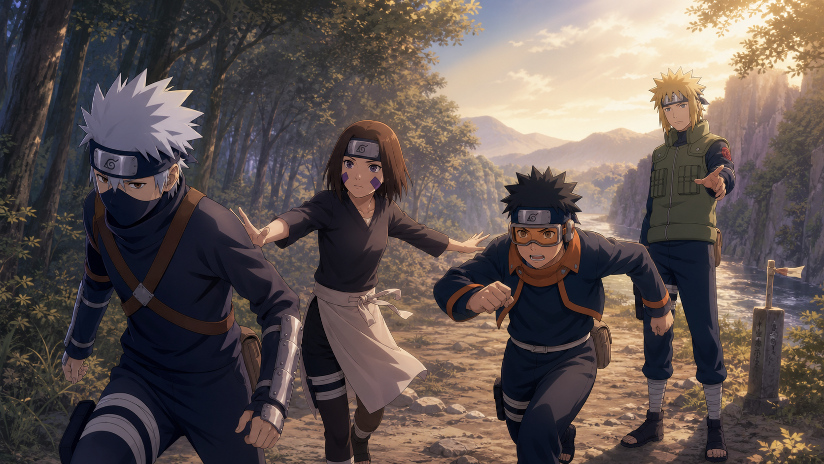 Young Kakashi, Rin and Obito struggle to cooperate under Minato in Episode 416