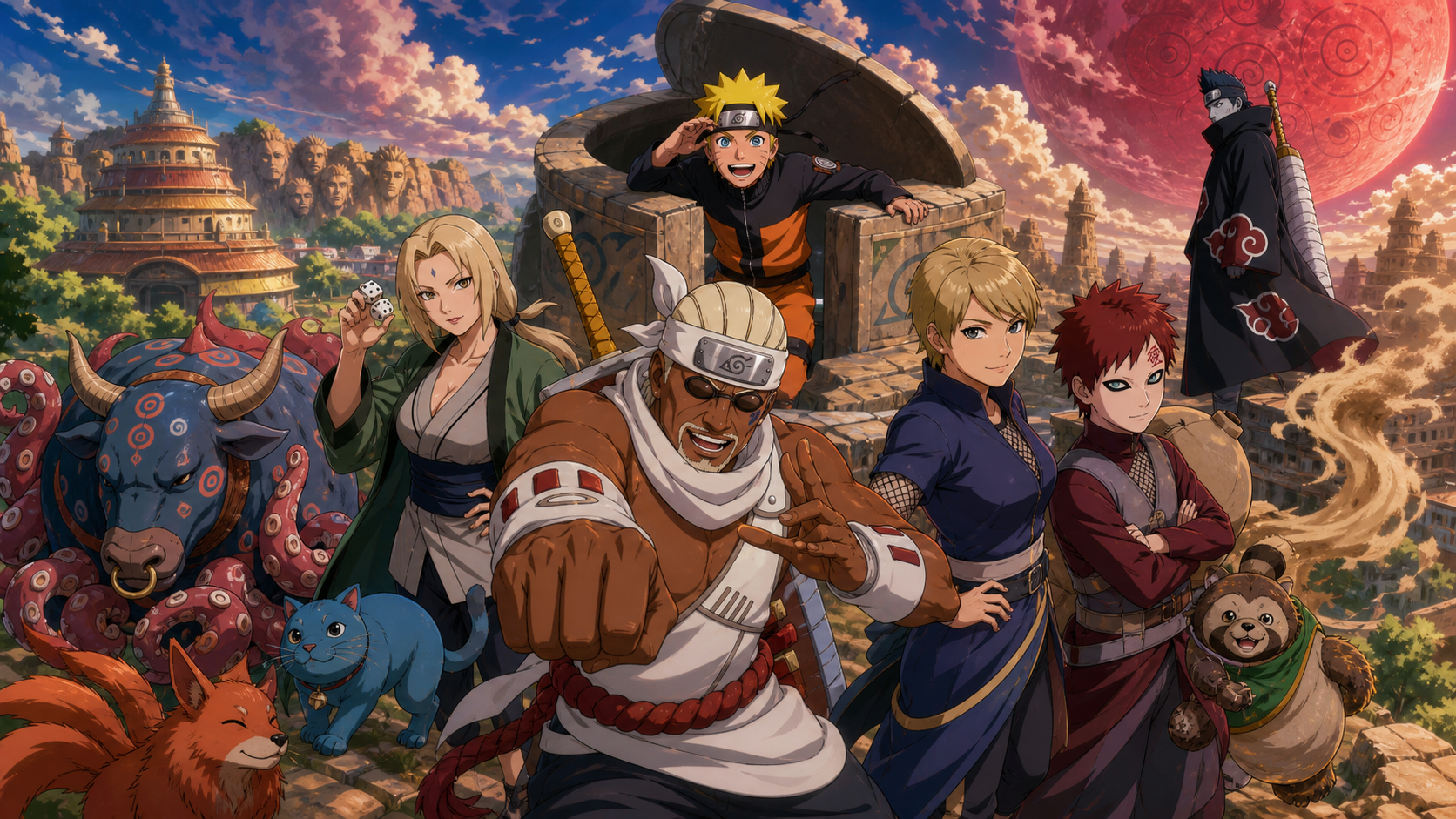 Killer Bee leads Yugito, Gaara and Naruto on a dream rescue mission in Naruto Shippuden Episode 429