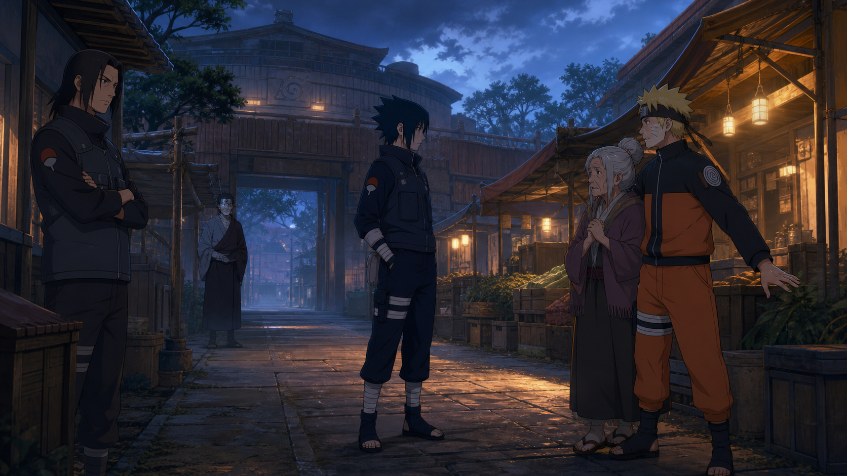 Sasuke faces Naruto after abusing his Leaf Police authority in Naruto Shippuden Episode 443