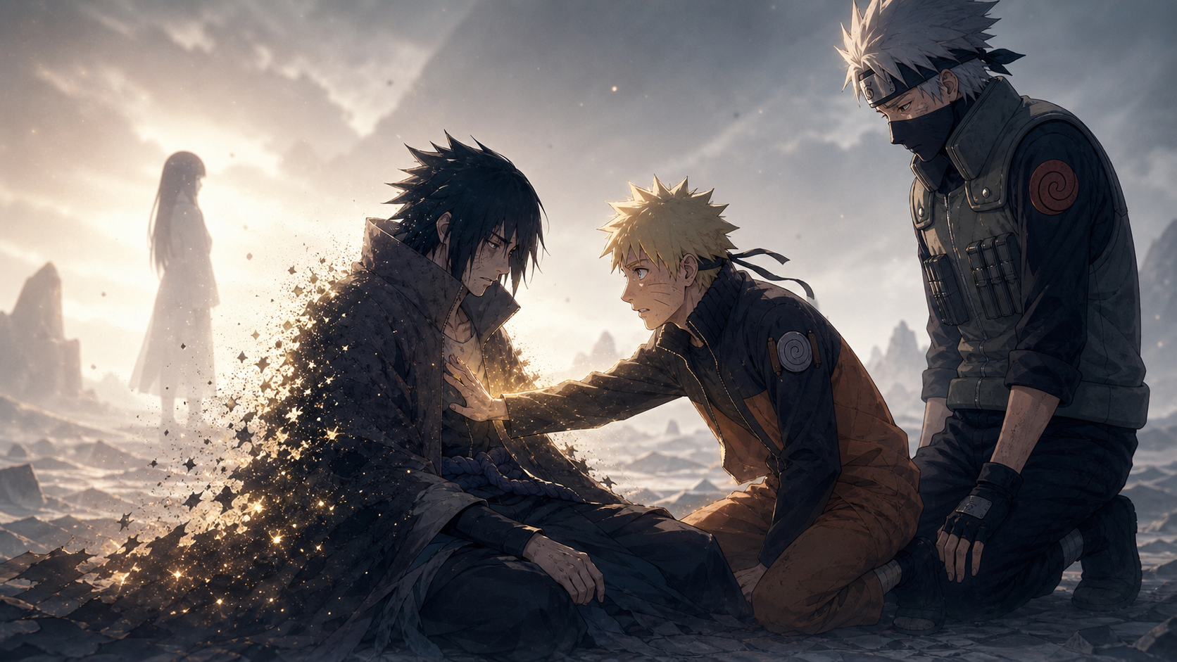 Naruto listens to Obito’s final instruction in Naruto Shippuden Episode 472