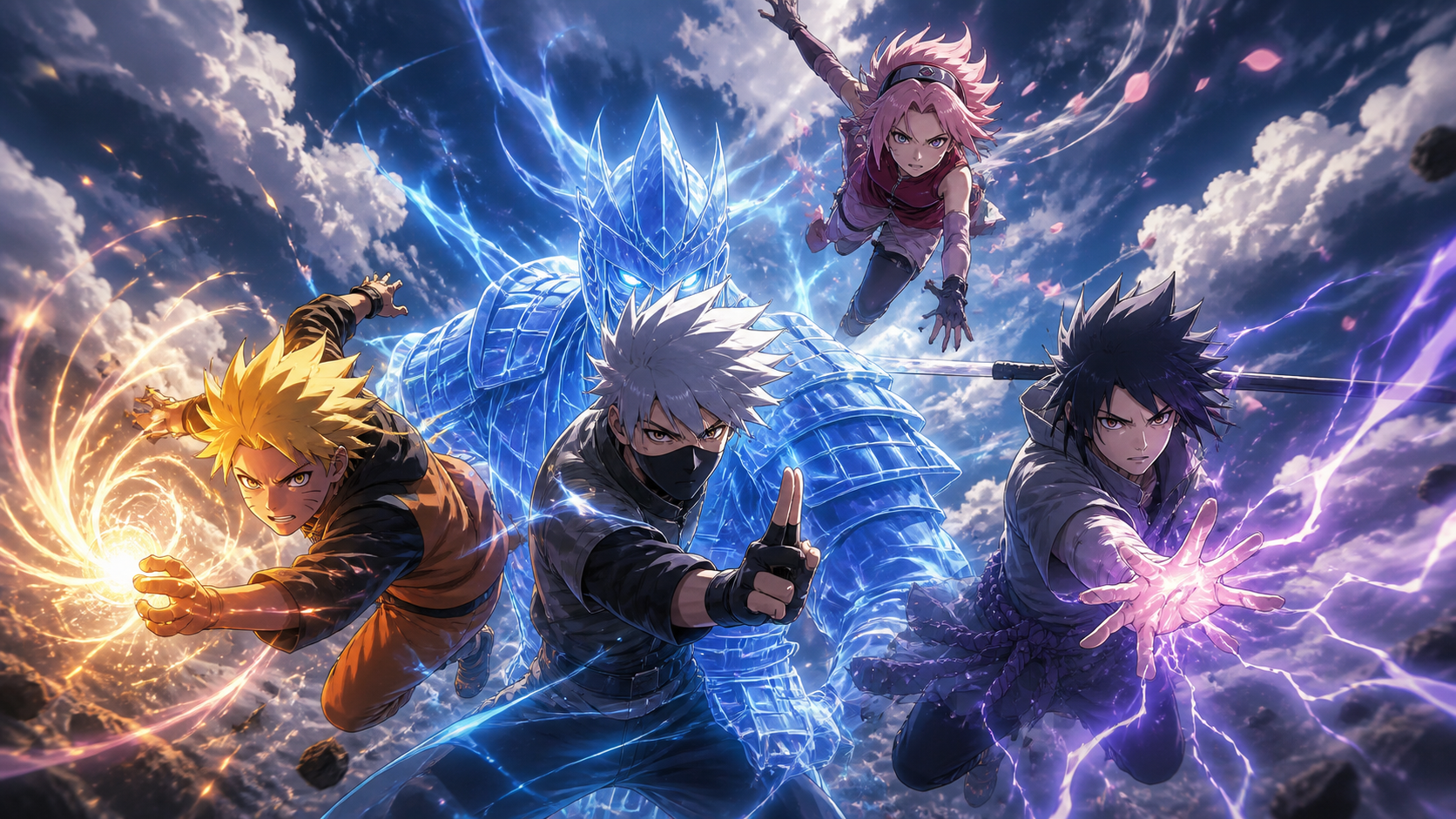 Kakashi coordinates Team 7’s final formation in Naruto Shippuden Episode 473
