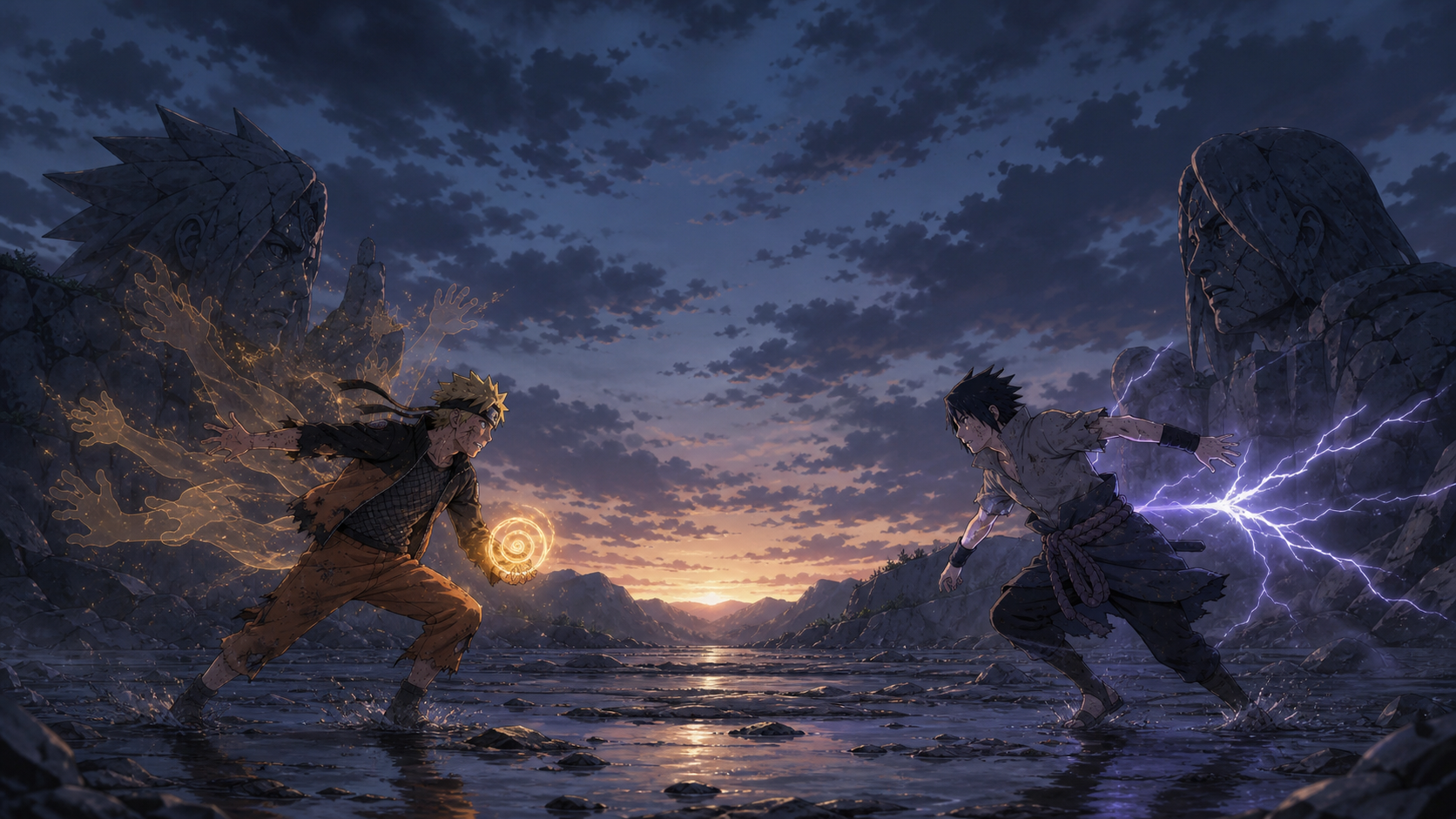 Exhausted Naruto and Sasuke approach their final collision in Naruto Shippuden Episode 477