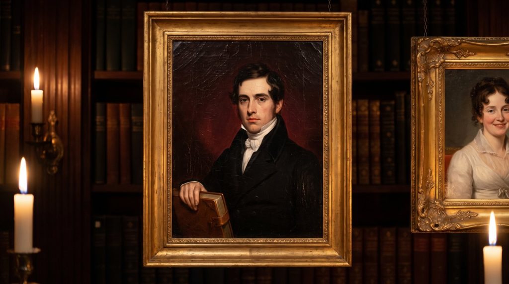 Original art of Arthur Cavendish as a period portrait, the eldest brother who never inherited