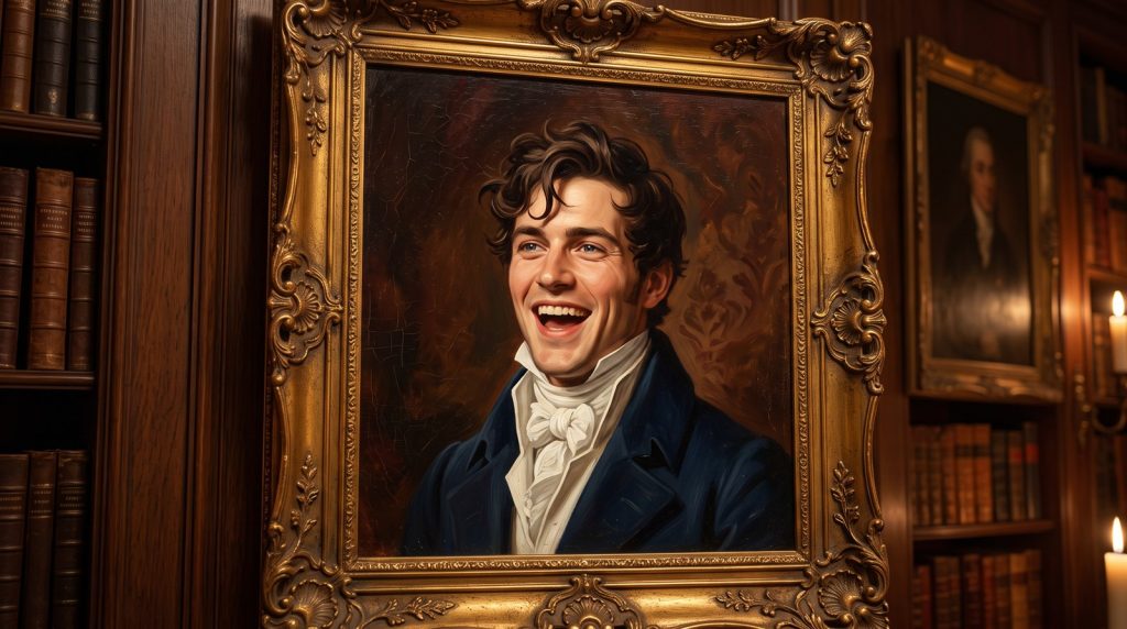 Original art of the library portrait of Lionel Cavendish, painted in the Regency era