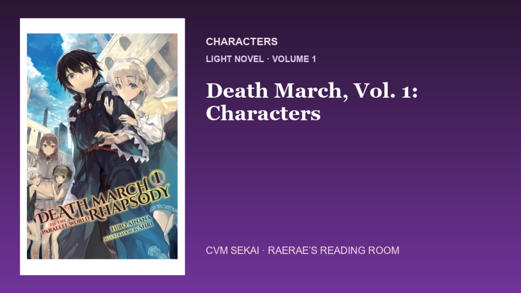 Death March, Vol. 1: Characters editorial feature card