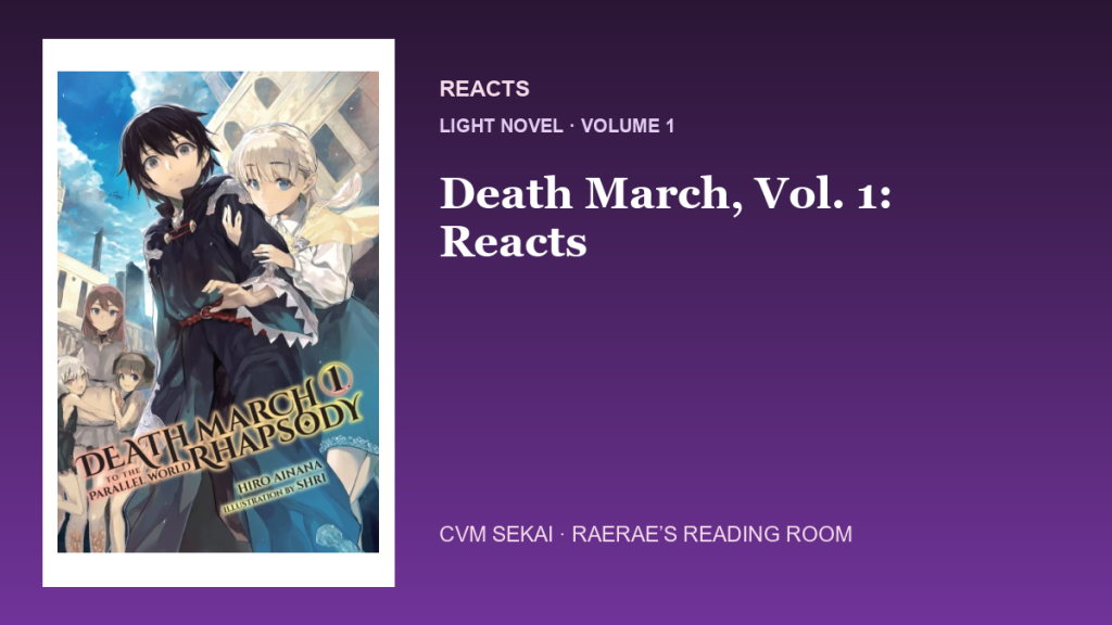 Death March, Vol. 1: Reacts editorial feature card