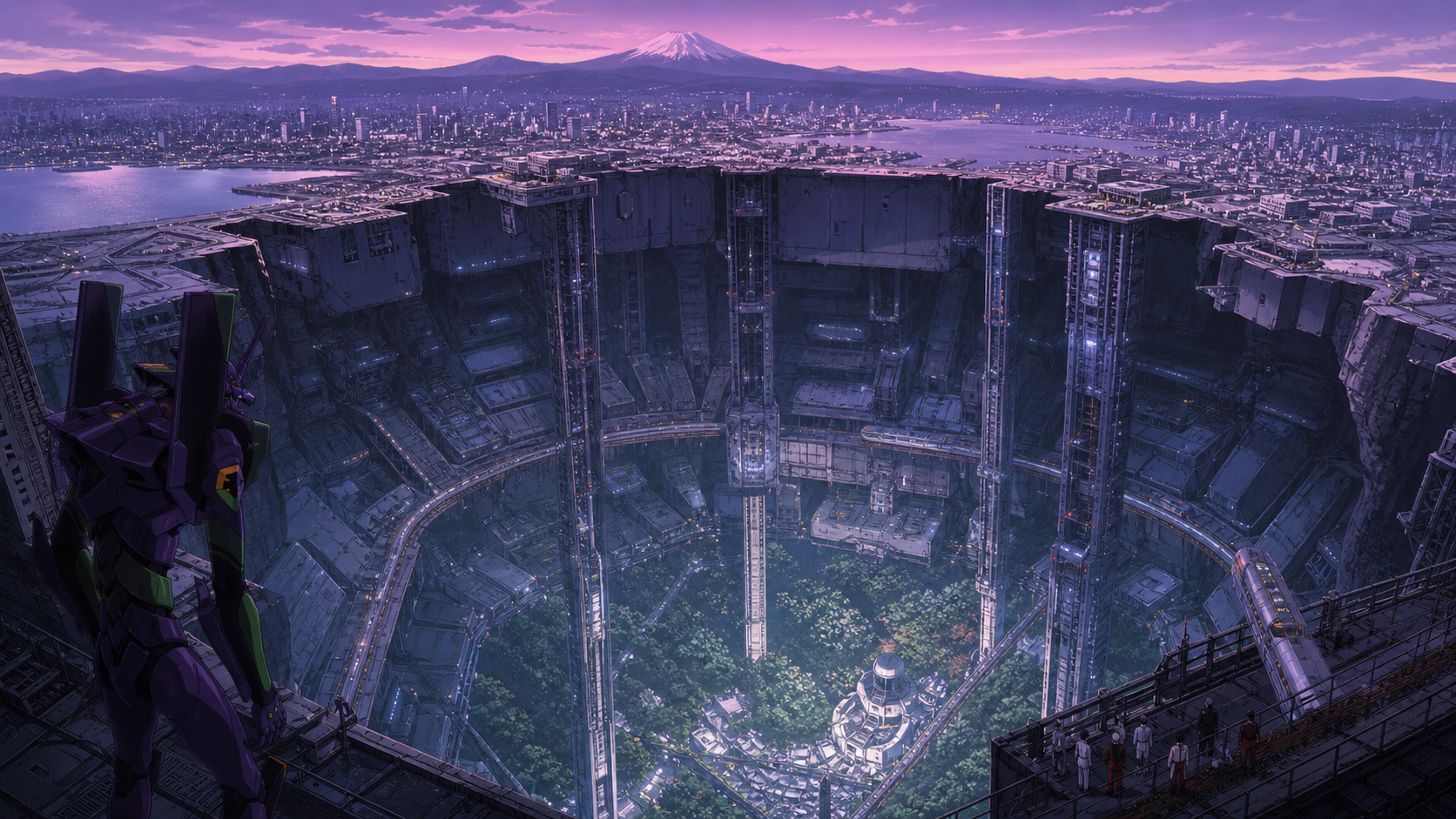 Tokyo-3 and GeoFront Evangelion lore guide artwork