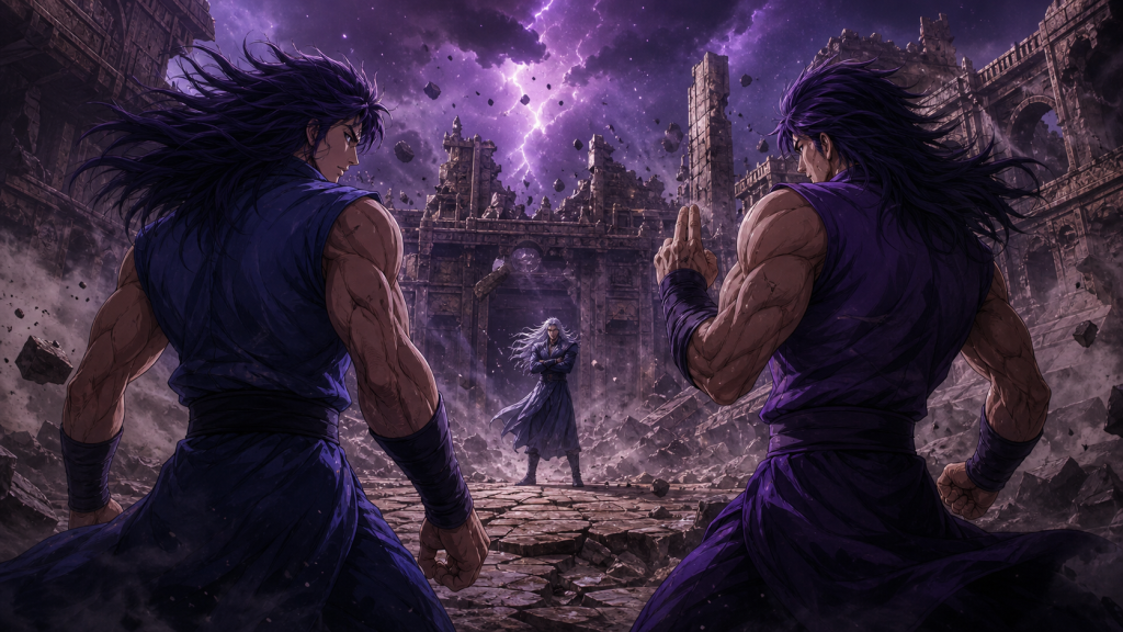 Raiga and Fuga confront their former teacher as Cassandra collapses around them.