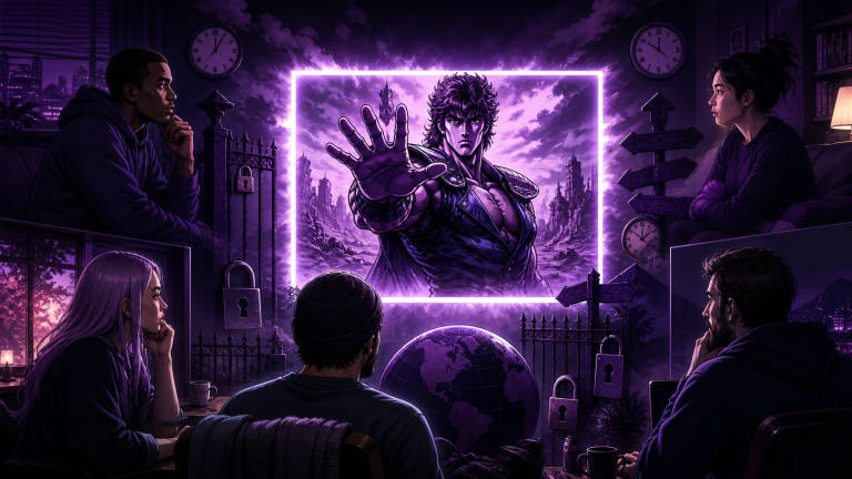 Fans across regions face clocks, gates, and one global screen carrying Kenshiro
