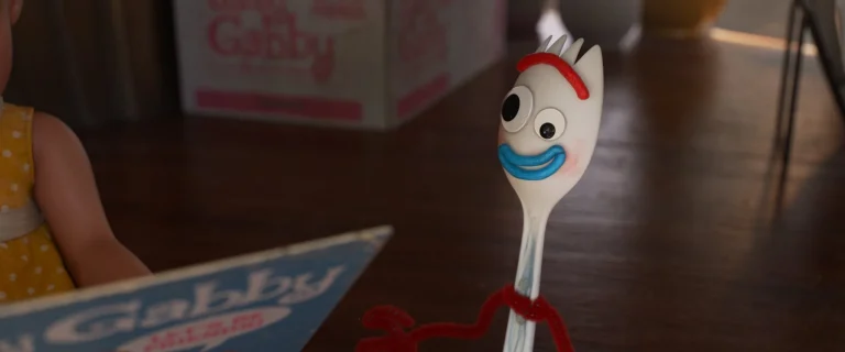 Forky standing beside Bonnie in an official Toy Story 4 image