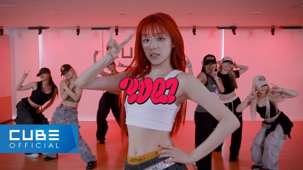 YUQI performing the exact FREAK choreography practice video