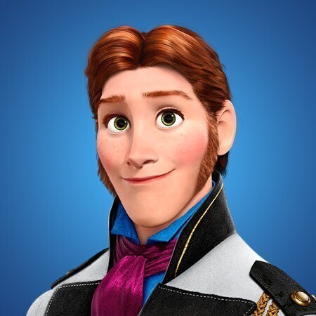 Prince Hans in official Frozen character artwork