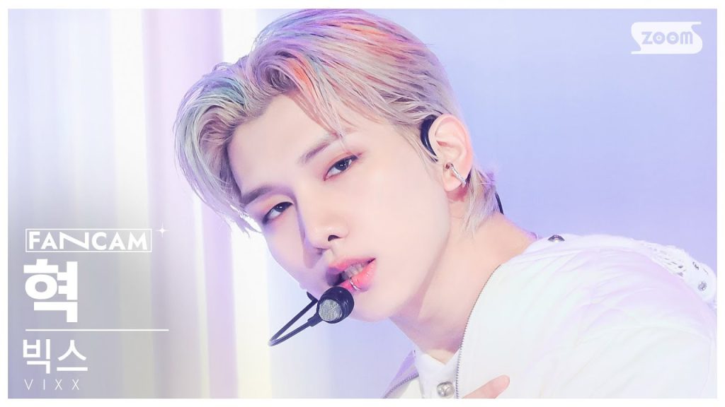 Hyuk in an official broadcast performance.