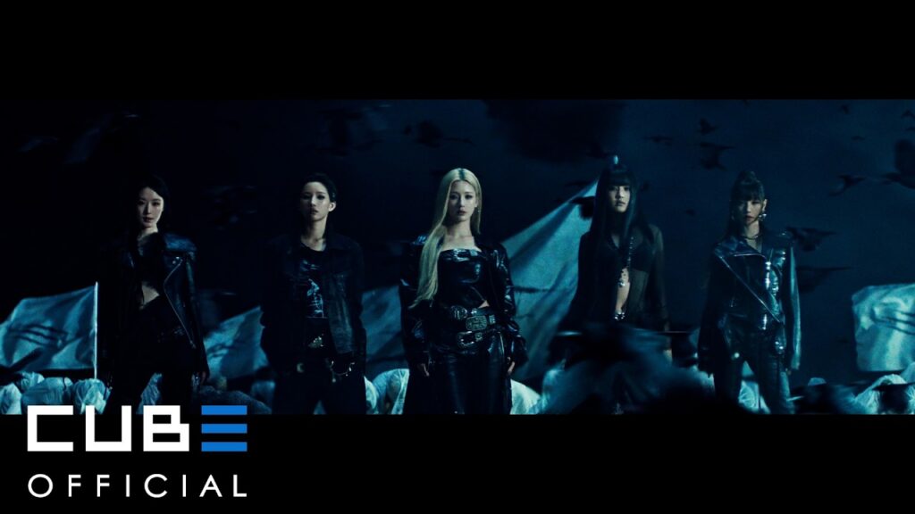i-dle in the official Crow music video