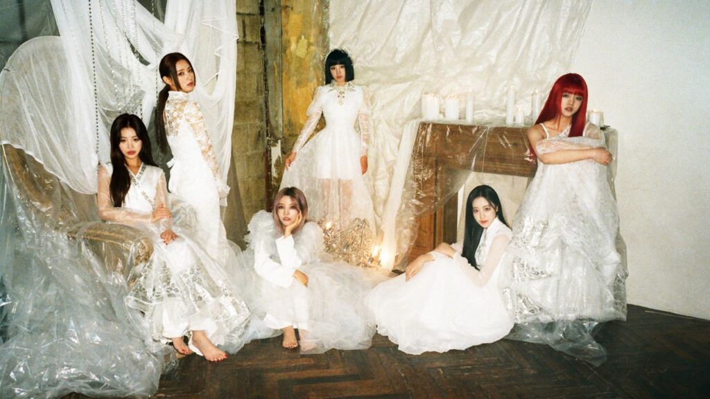 All six original i-dle members together during the I Burn era