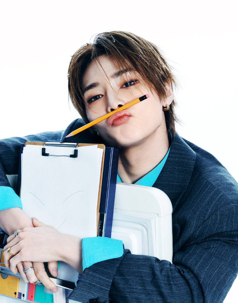 I.N of Stray Kids in an official JYP profile portrait