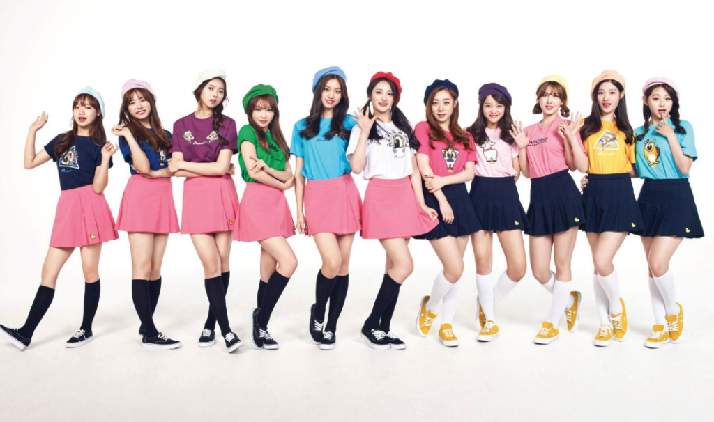 I.O.I all eleven members in an official group portrait