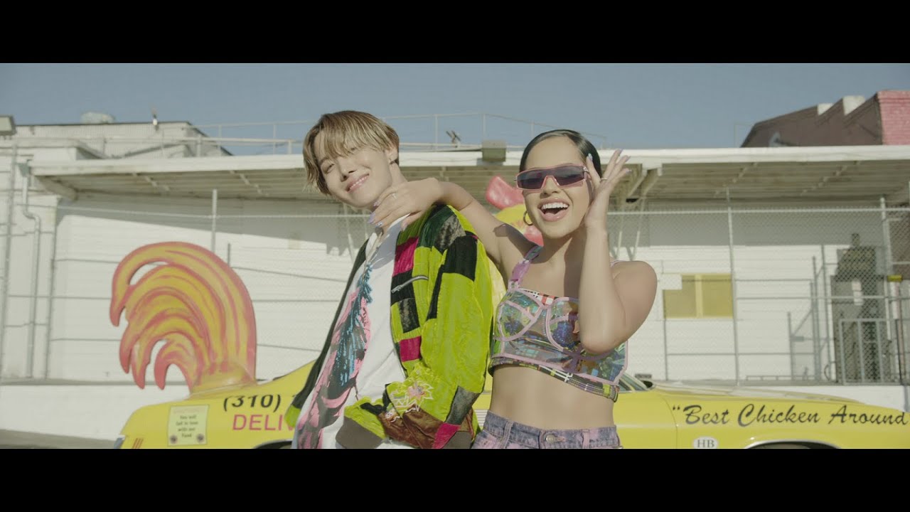 j-hope and dancers in the official Chicken Noodle Soup music video